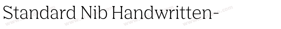 Standard Nib Handwritten字体转换